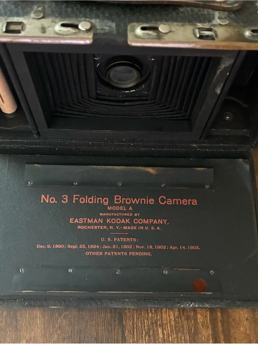 Antique Eastman Kodak No. 3 Folding Brownie Camera Model A TBI Shutter
